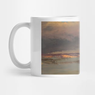 Winter Landscape with Blue Hill at Sunset, Hudson, New York by Frederic Edwin Church Mug